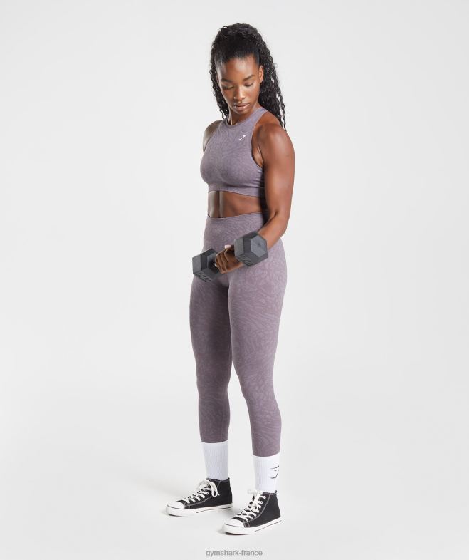 Gymshark adapter le soutien-gorge de sport sans couture animal sauvage | lilas musqué femmes 6HF28188
